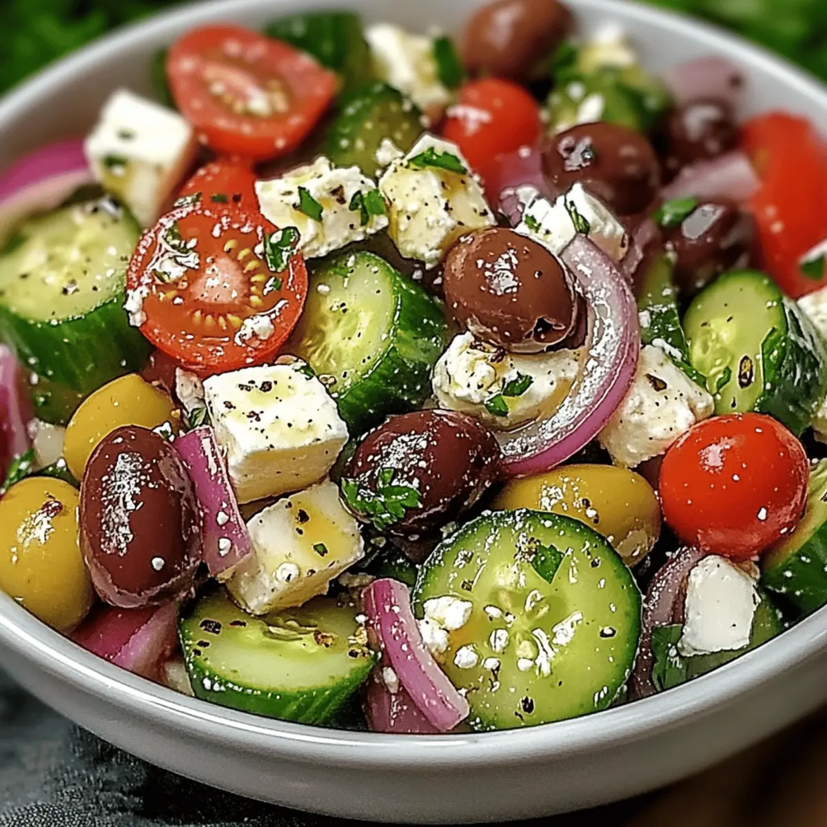 Mediterranean Salad with Feta and Olives: A Refreshing Delight