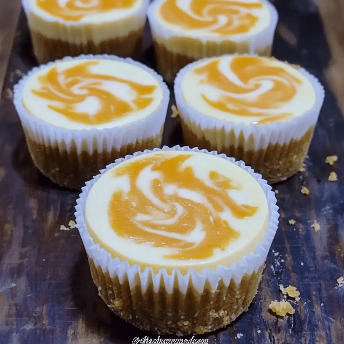 Mini Pumpkin Swirled Cheesecakes for the Perfect Fall Treat