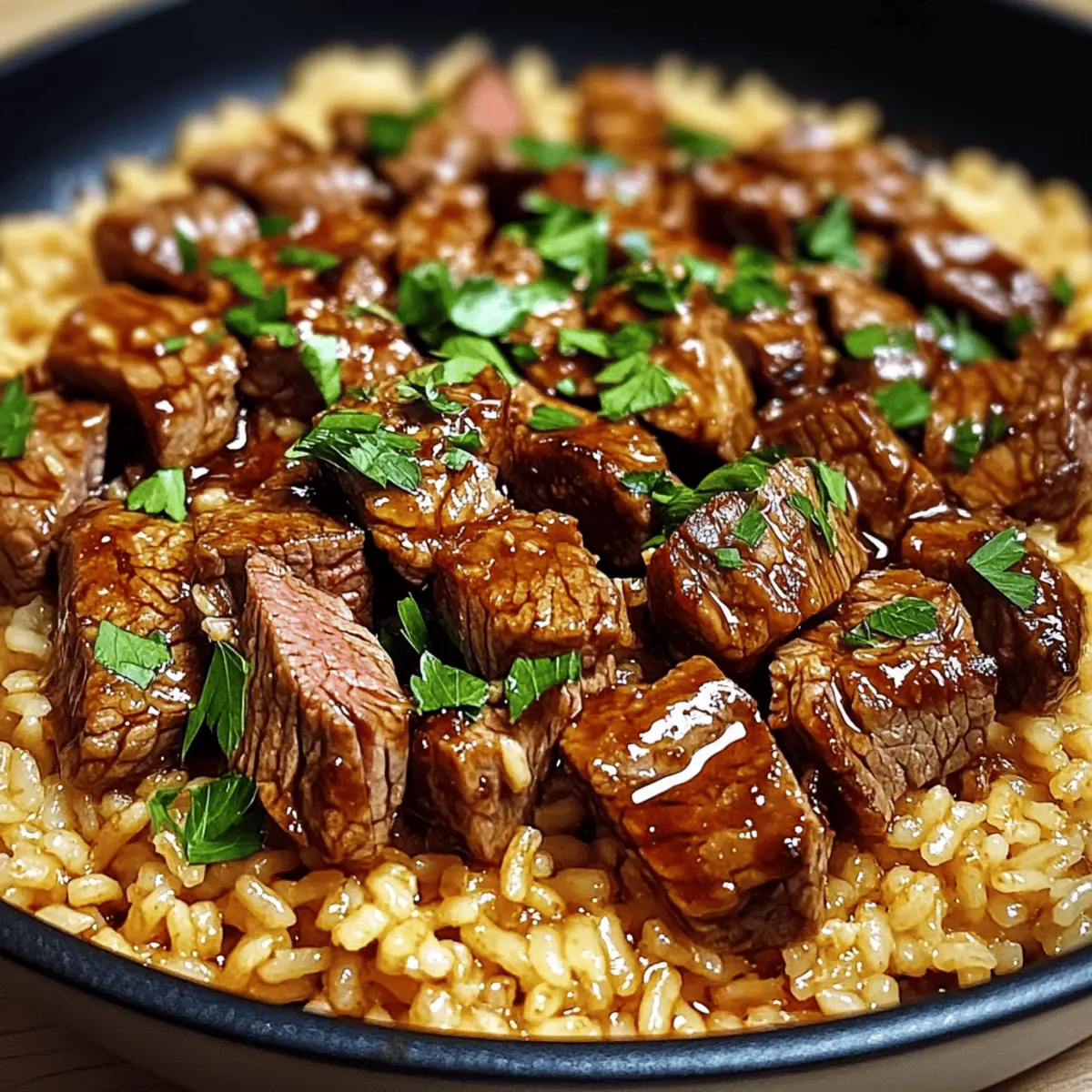 One-Skillet Creamy Honey BBQ Steak Rice for Busy Nights