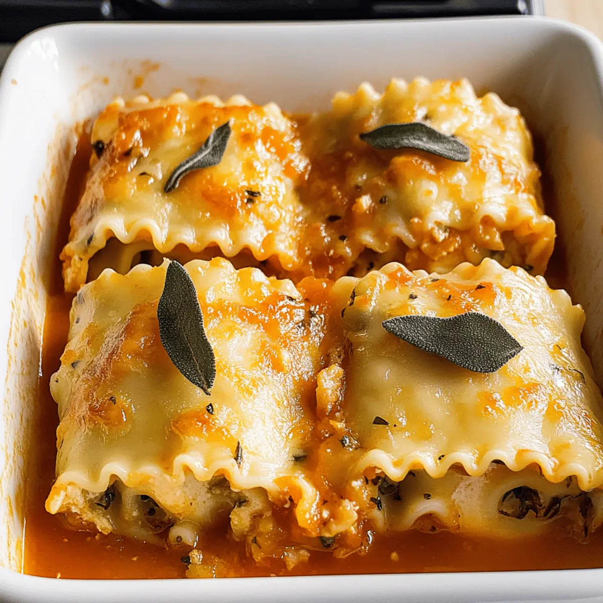 Savory Roasted Garlic Butternut Squash Lasagna Roll-Ups Delight