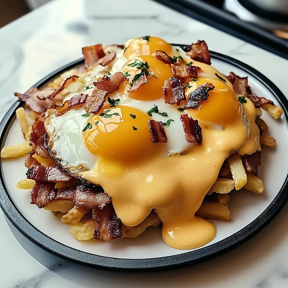 Savor Breakfast Poutine with Hollandaise Sauce for Comfort Bliss