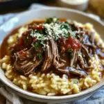 Slow‑Braised Pot Roast with Creamy Parmesan Risotto