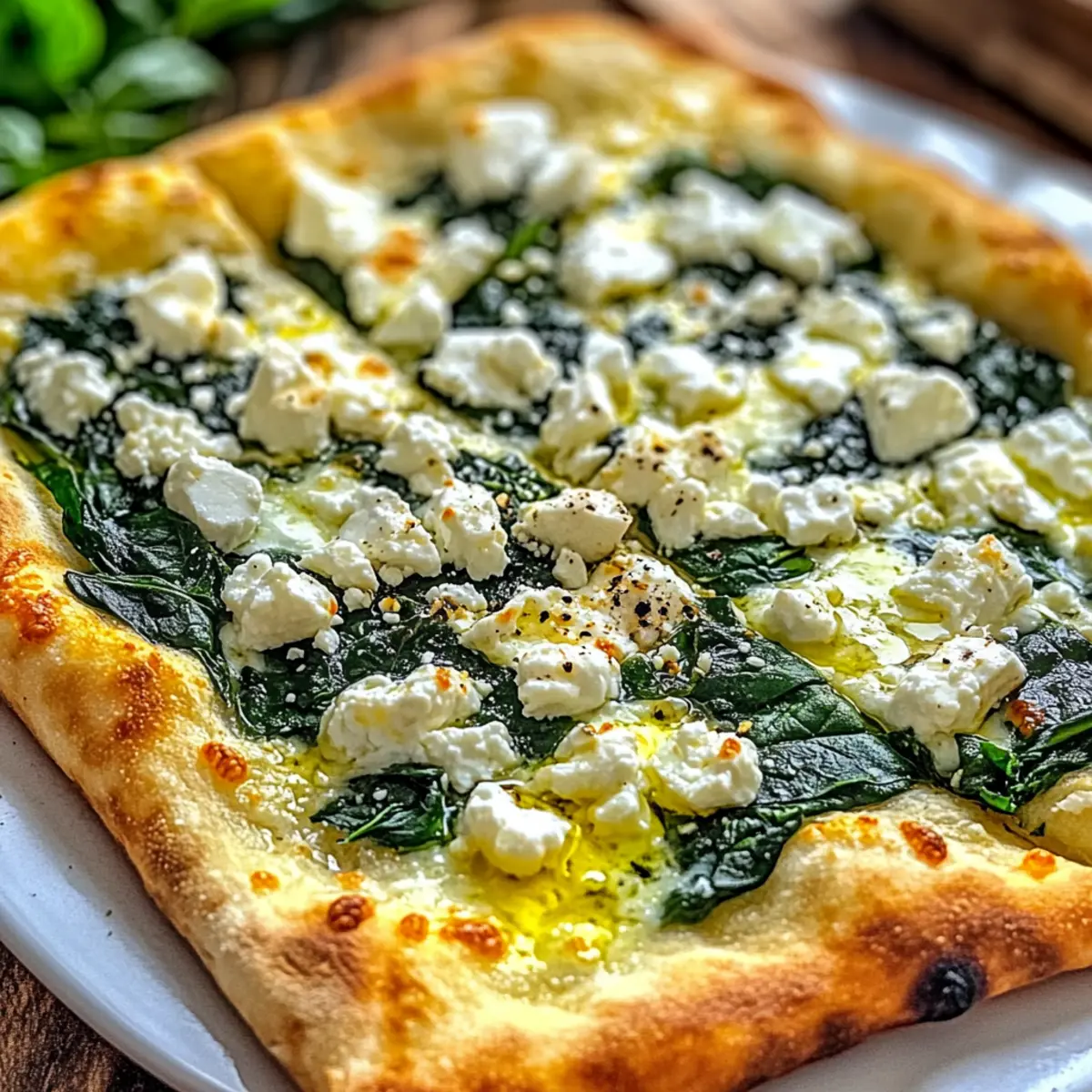 Savory Greek Roasted Garlic Spinach White Pizza to Wow Your Taste Buds
