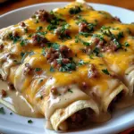 Southern Breakfast Enchiladas with Sausage Gravy