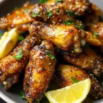 Lemon Pepper Wings with Honey