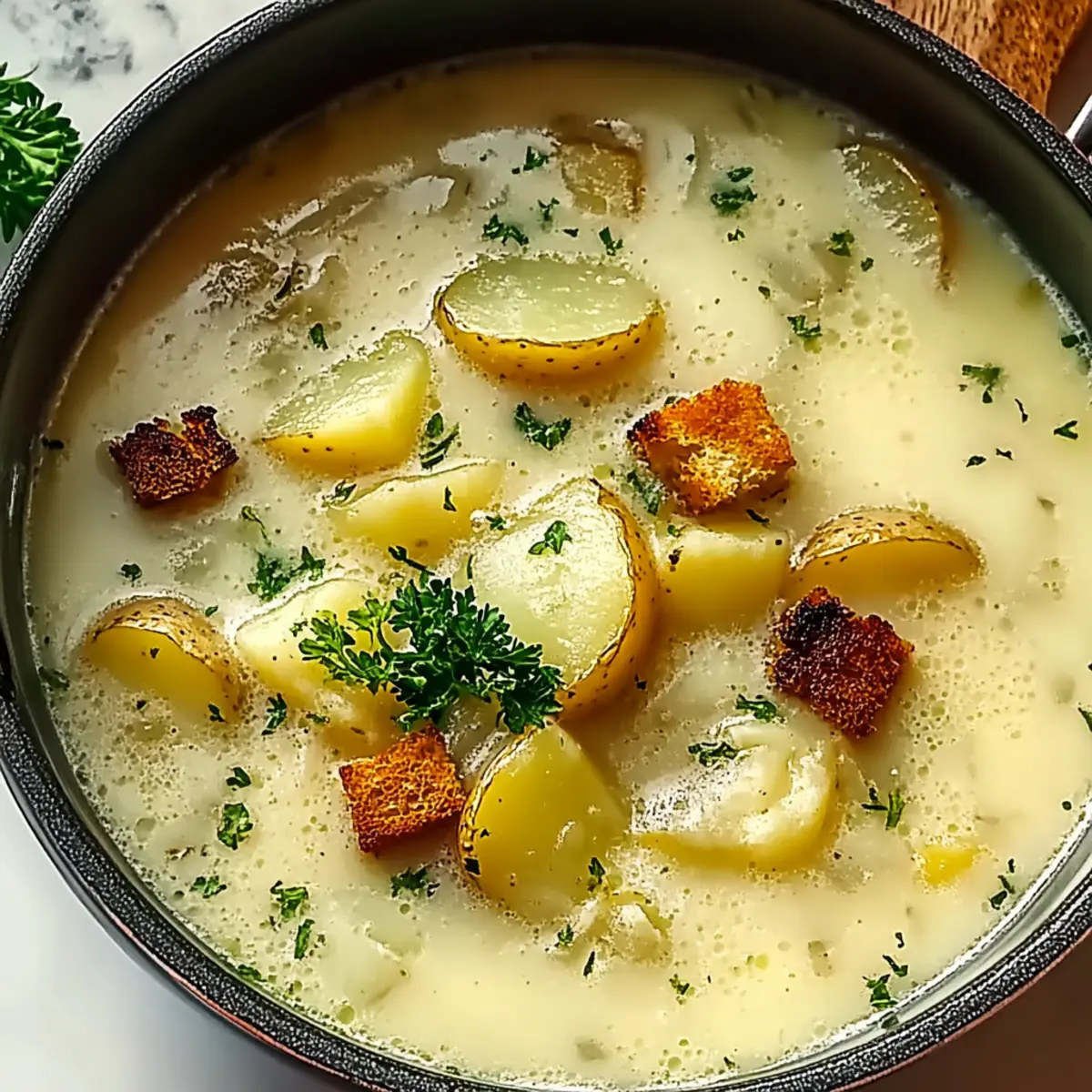Cure Garlic Potato Soup: Comfort in Every Creamy Spoonful