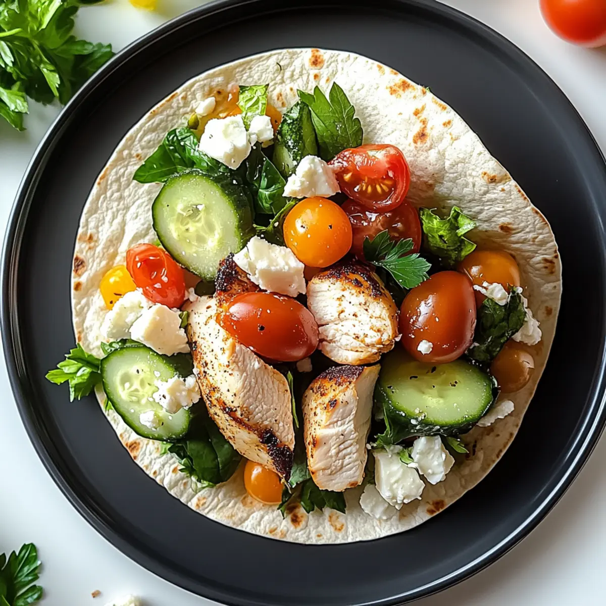 Delicious Mediterranean Chicken Wraps for Quick Healthy Lunch