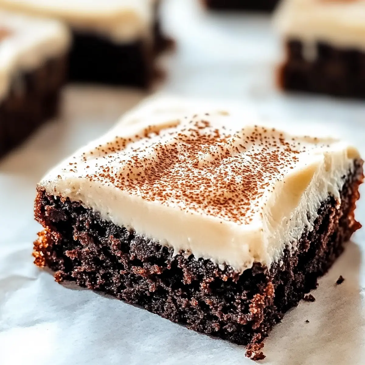 Irresistibly Chewy Gingerbread Brownies with Eggnog Frosting