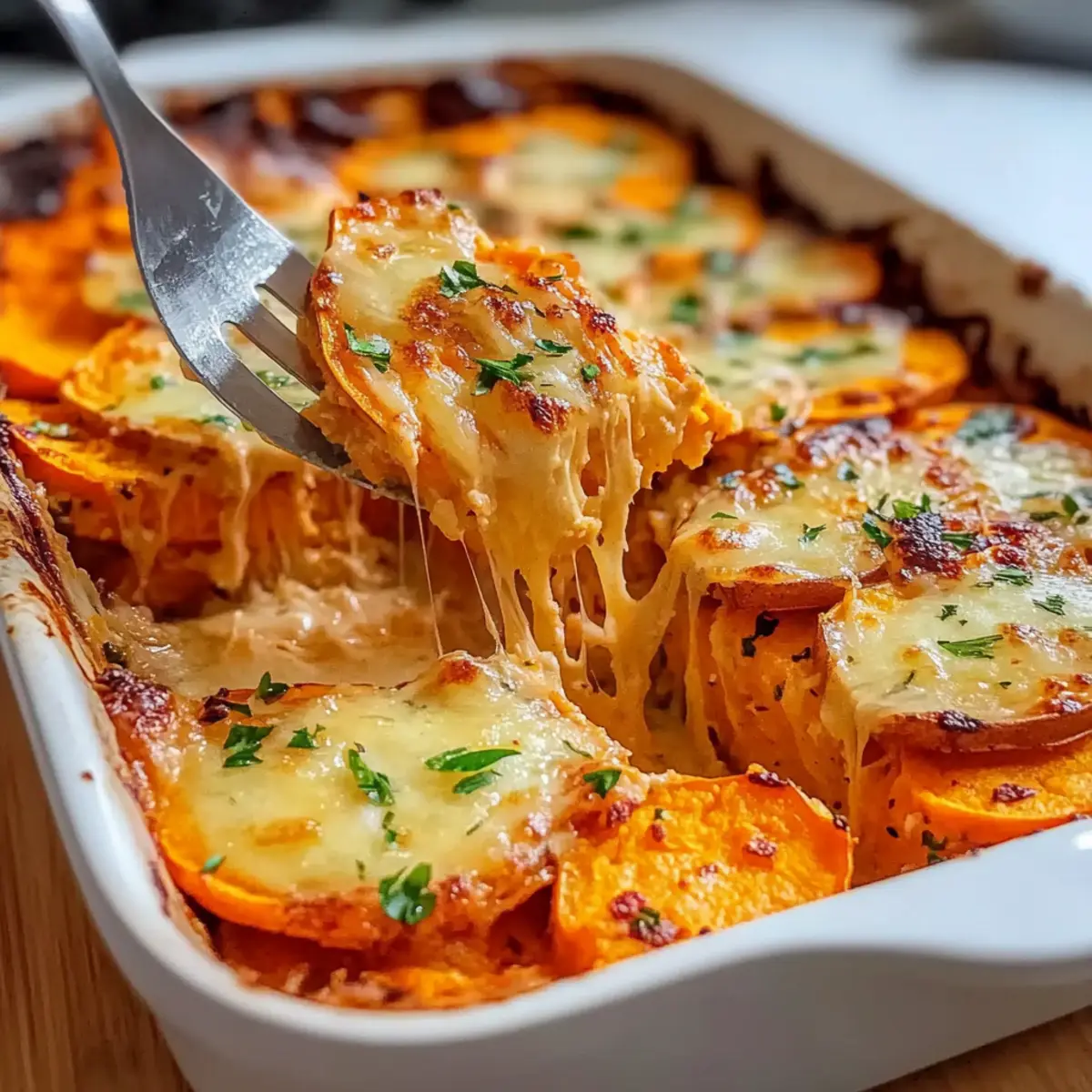 Creamy Garlic Butter Sweet Potato Bake for Cozy Nights