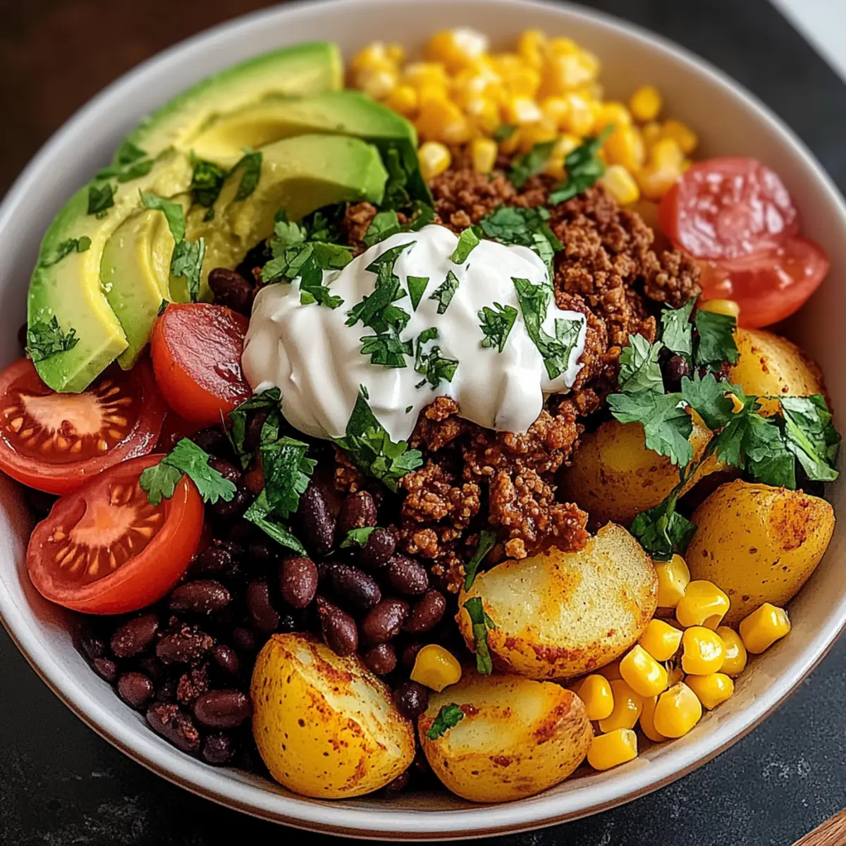 Loaded Potato Taco Bowl: A Cozy Fiesta for Your Taste Buds