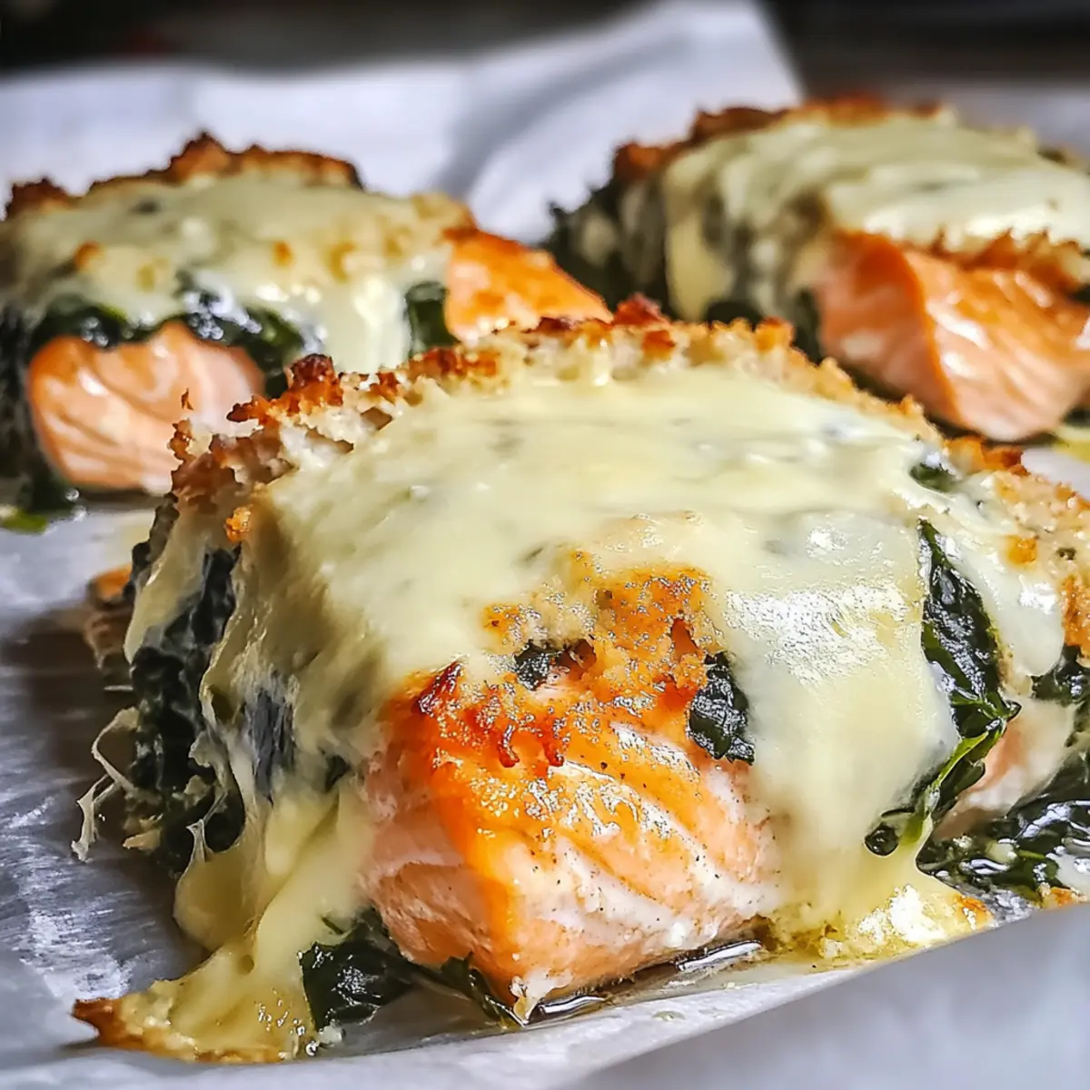 Baked Salmon with Spinach and Mozzarella Bliss in 40 Minutes