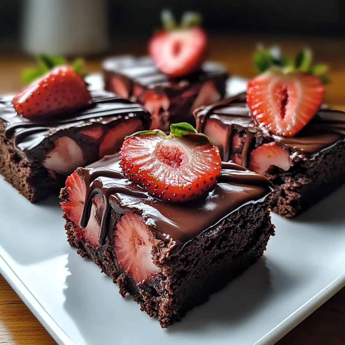 Chocolate Covered Strawberry Brownies for Sweet Indulgence
