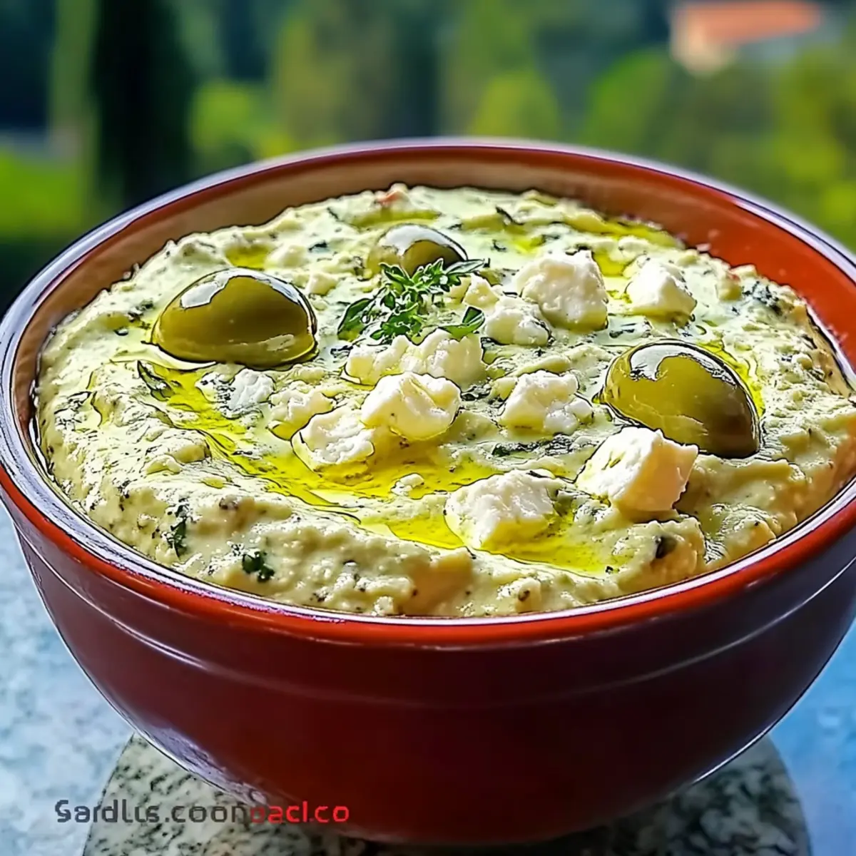 Zesty Green Olive and Feta Cheese Dip for Easy Entertaining
