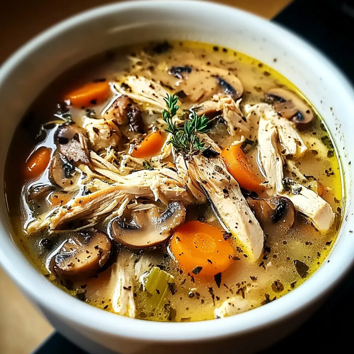 Cozy Up with This Hearty Rotisserie Chicken Mushroom Soup