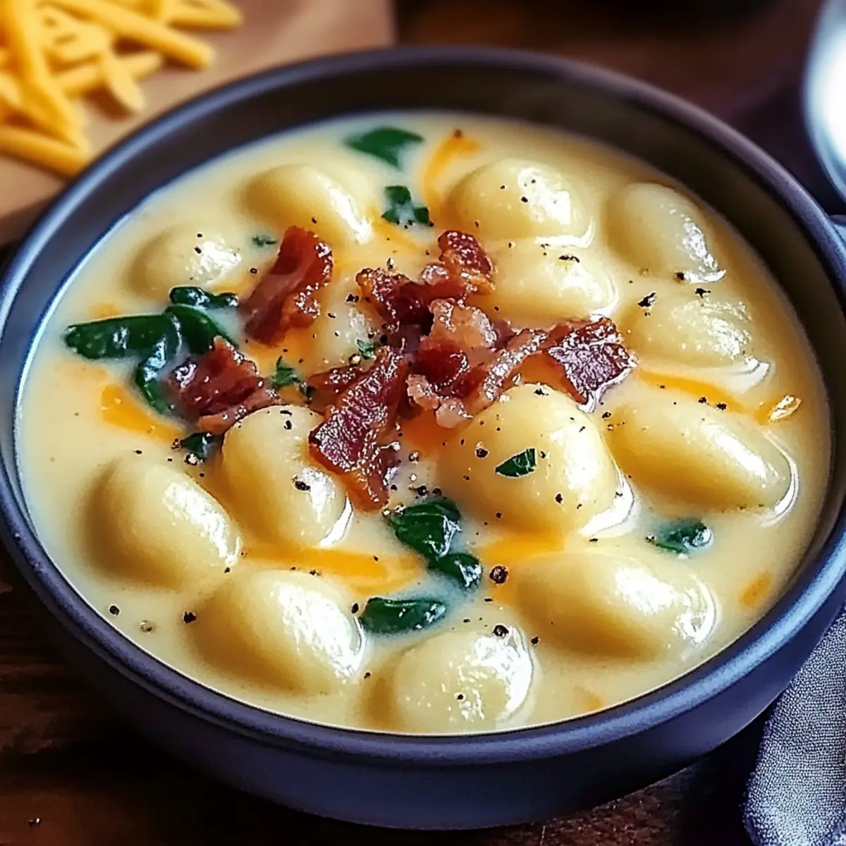 Creamy Bacon Cheddar Gnocchi Soup for Cozy Nights