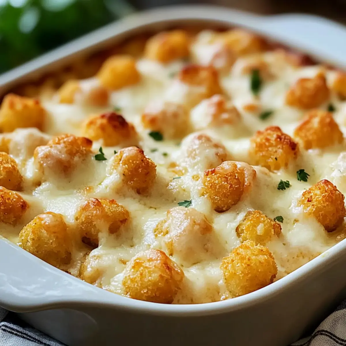 Decadent Chicken Alfredo Tater Tot Casserole Your Family Will Love