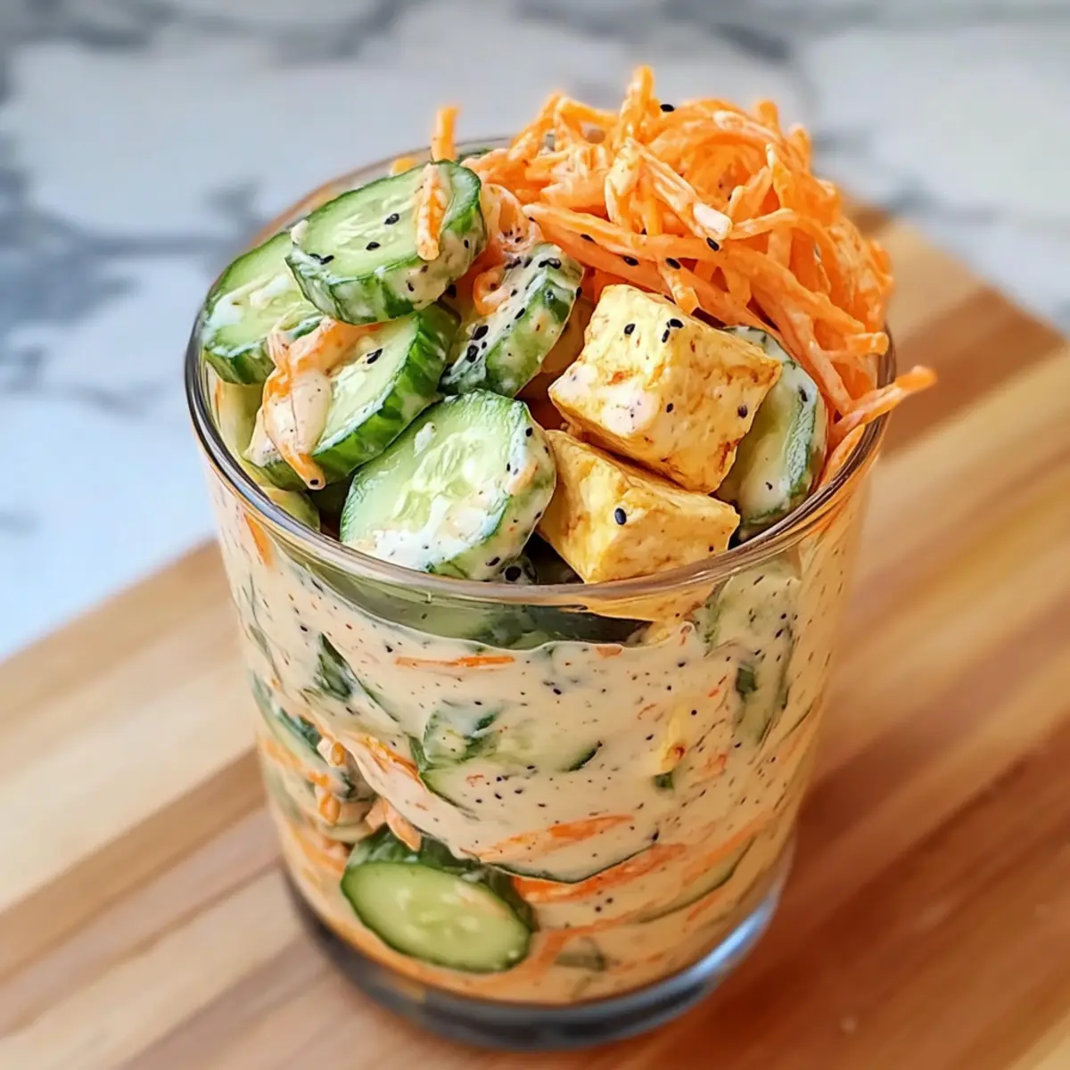 Creamy Asian Cucumber Salad Bowl for a Refreshing Crunch