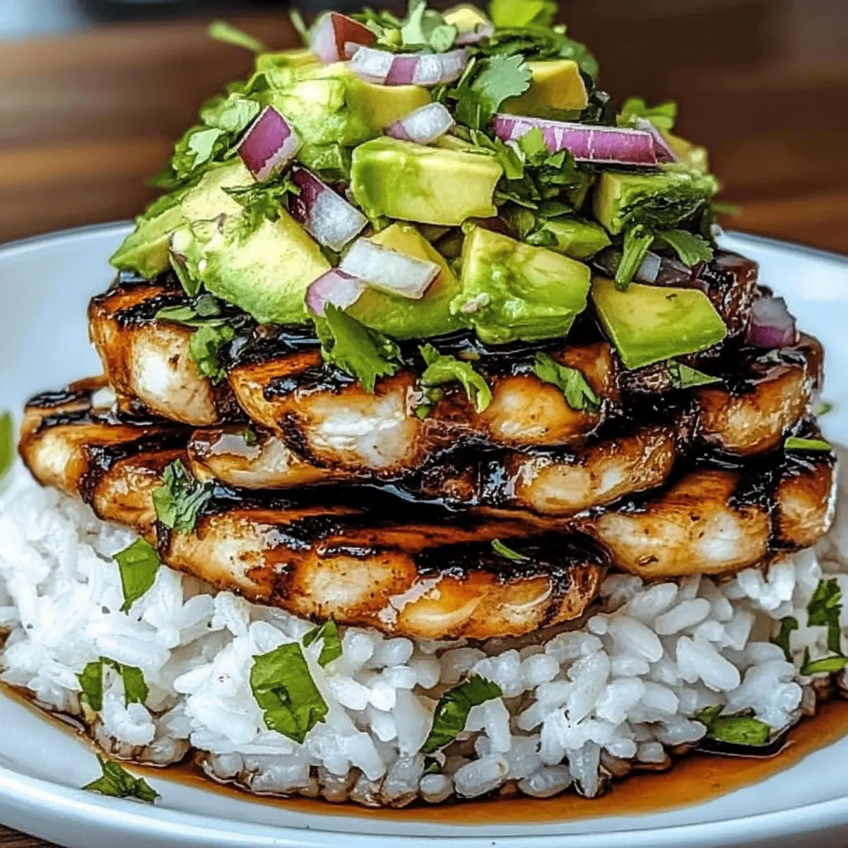 Tangy Honey Lime Chicken & Avocado Rice Stack You’ll Love