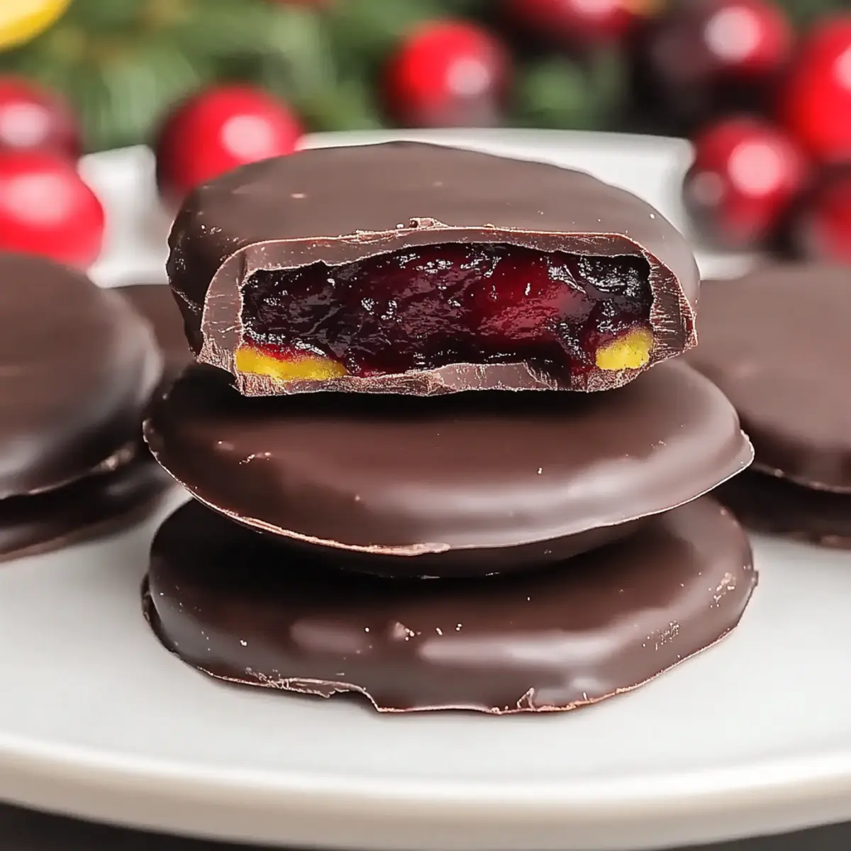 Chocolate Covered Cranberry Sauce Bites for a Guilt-Free Treat