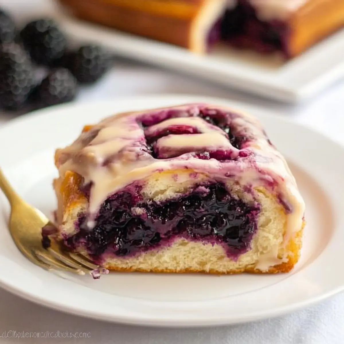 Irresistibly Fluffy Blackberry Cinnamon Rolls for Breakfast Bliss