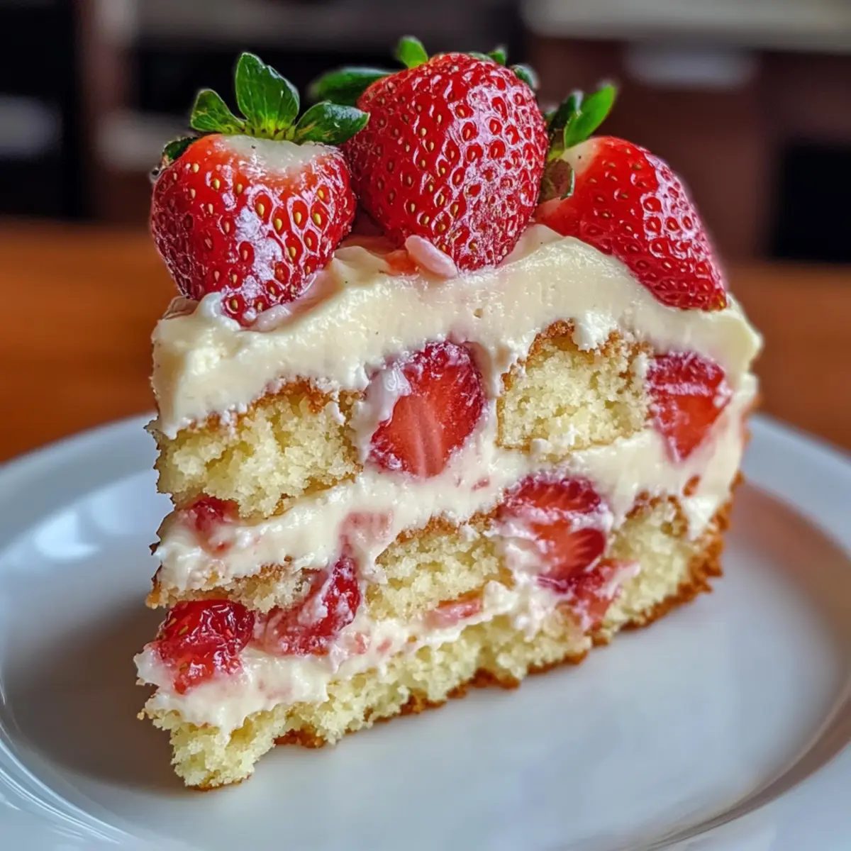 Strawberry Custard Delight Cake for Sweet Summer Celebrations