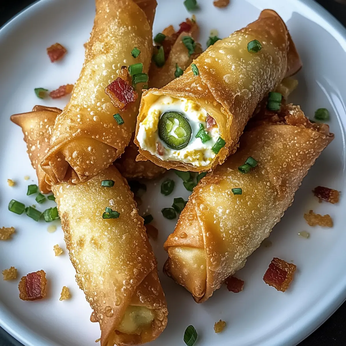 Crispy Bacon Jalapeño Popper Eggrolls for Flavor Lovers