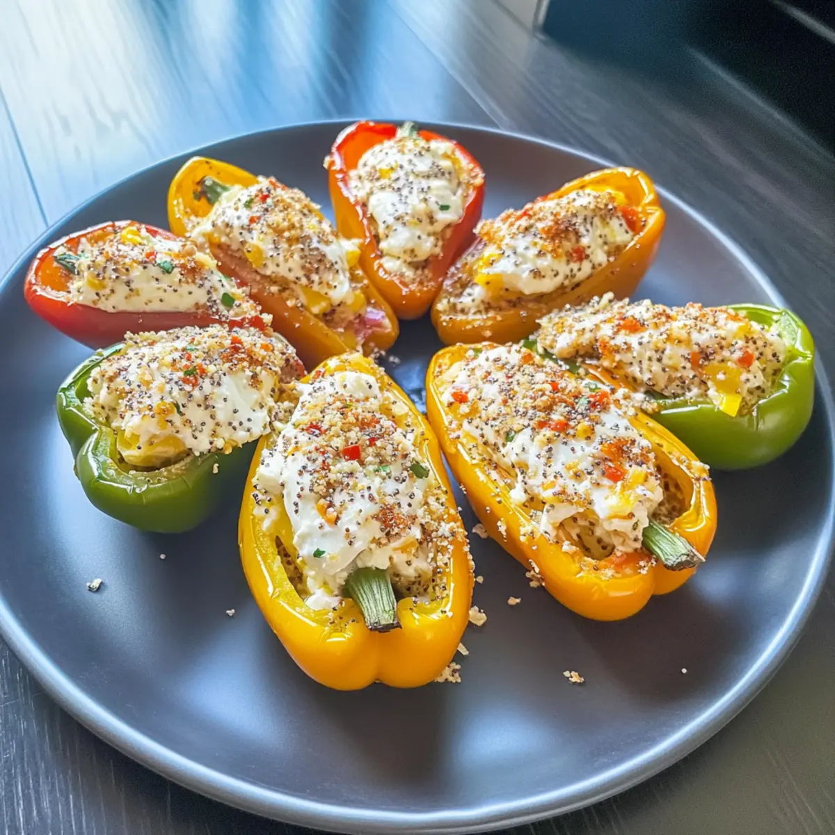 Stuffed Mini Peppers with Creamy Cheese Delight