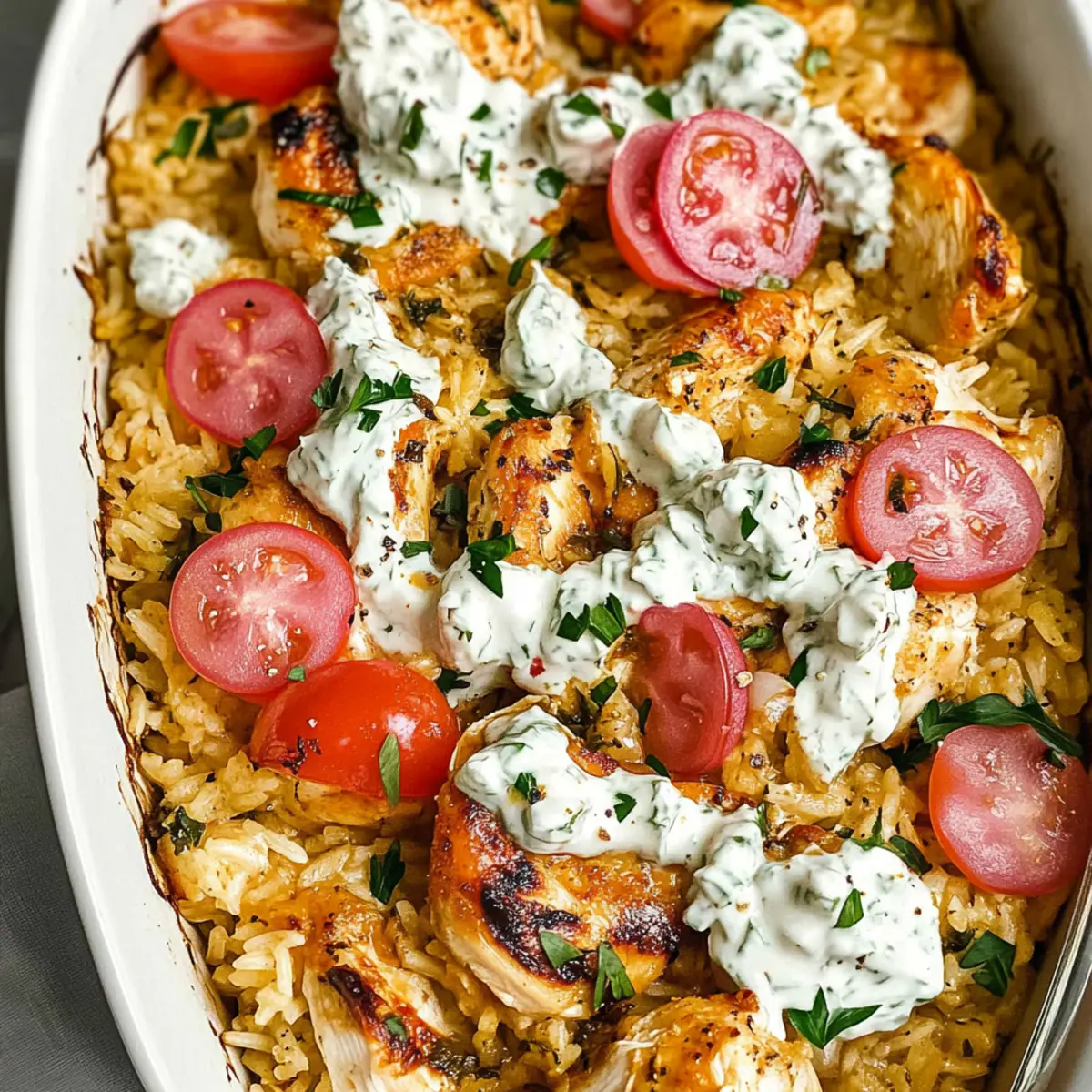 Dump-and-Bake Chicken Tzatziki Casserole for Easy Comfort