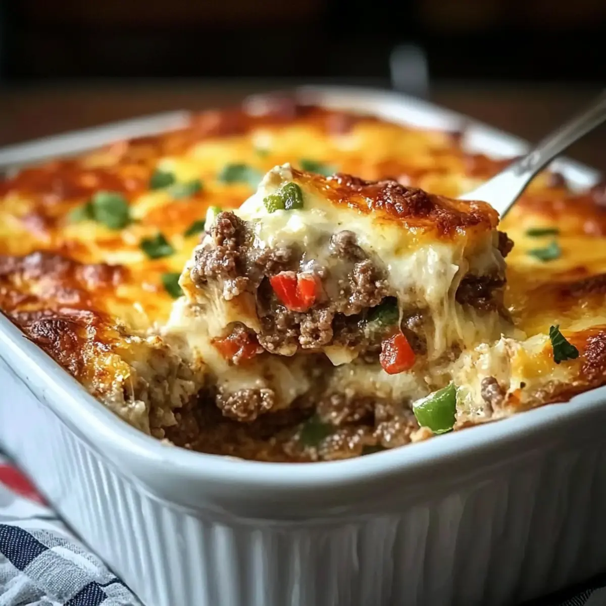 Low Carb Philly Cheesesteak Casserole to Satisfy Cravings