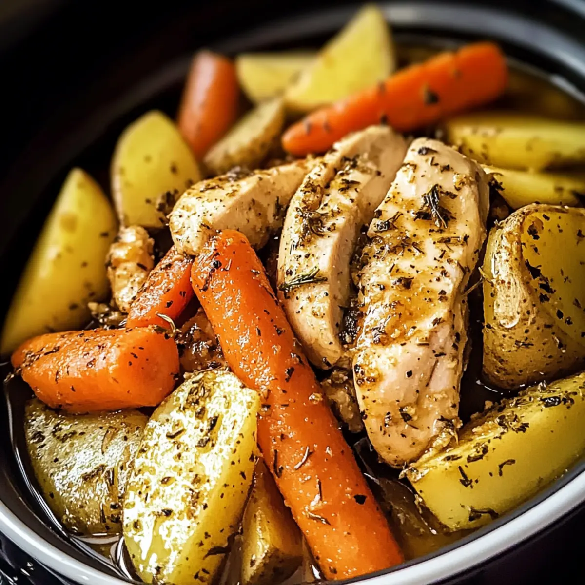 Slow Cooker Garlic Butter Chicken and Veggies Made Easy