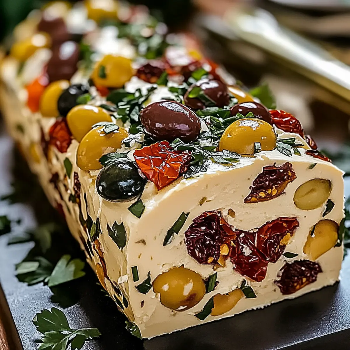 Festive Holiday Antipasto Cream Cheese Log That's a Total Crowd-Pleaser