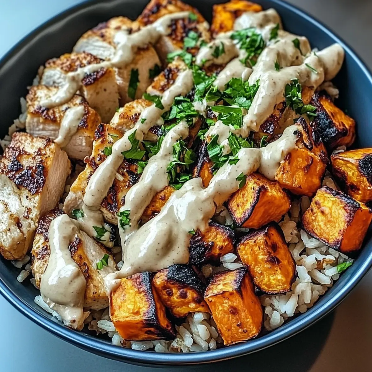 Comforting Chicken & Sweet Potato Rice Bowl for Cozy Nights