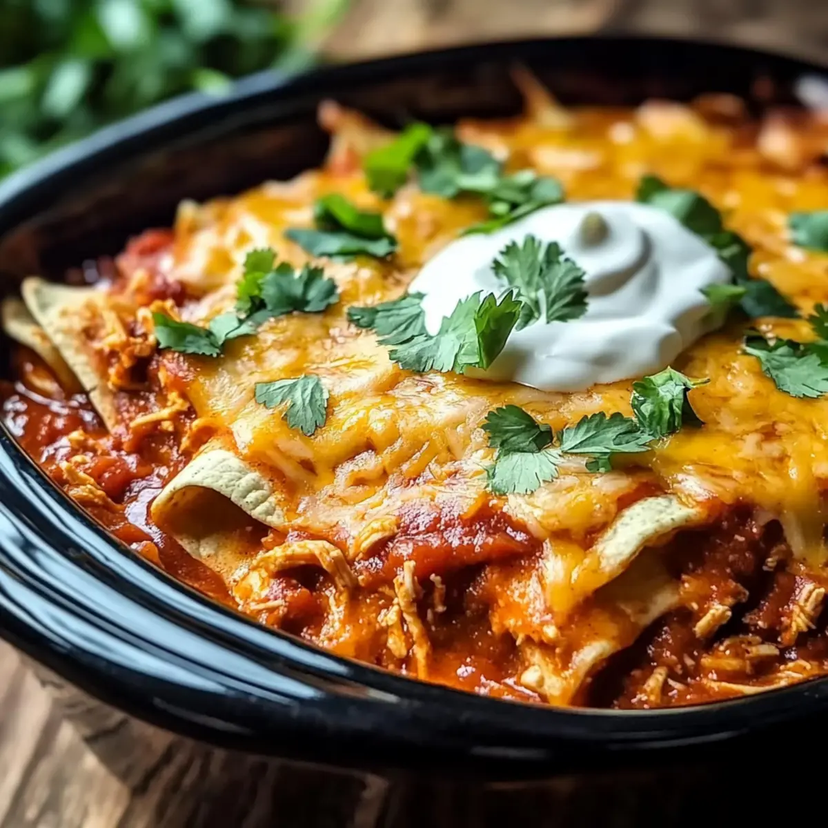 Crockpot Chicken Enchilada Casserole: Easy Family Delight