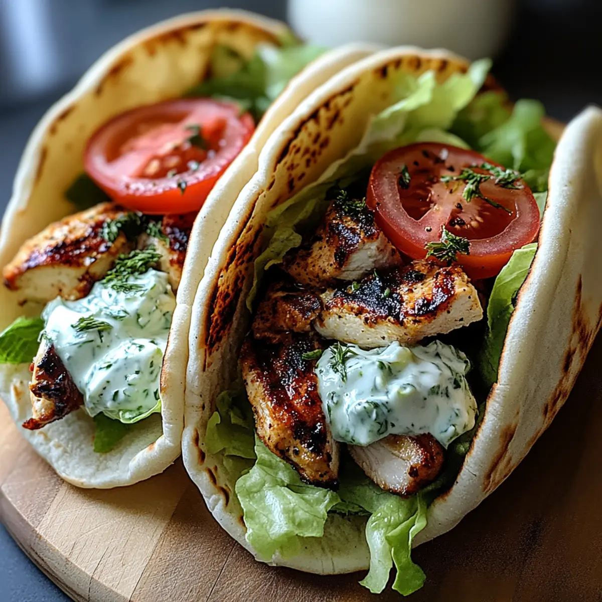 Mediterranean Chicken Gyros with Creamy Feta Tzatziki Bliss