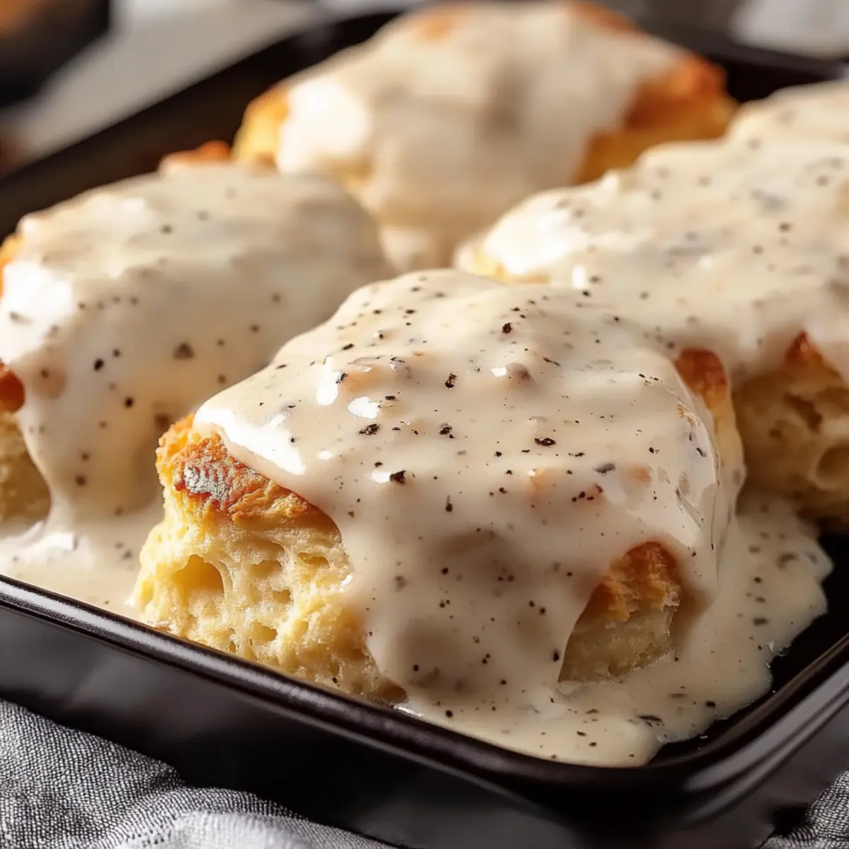 Biscuits and Gravy Casserole Without Sausage for Cozy Mornings