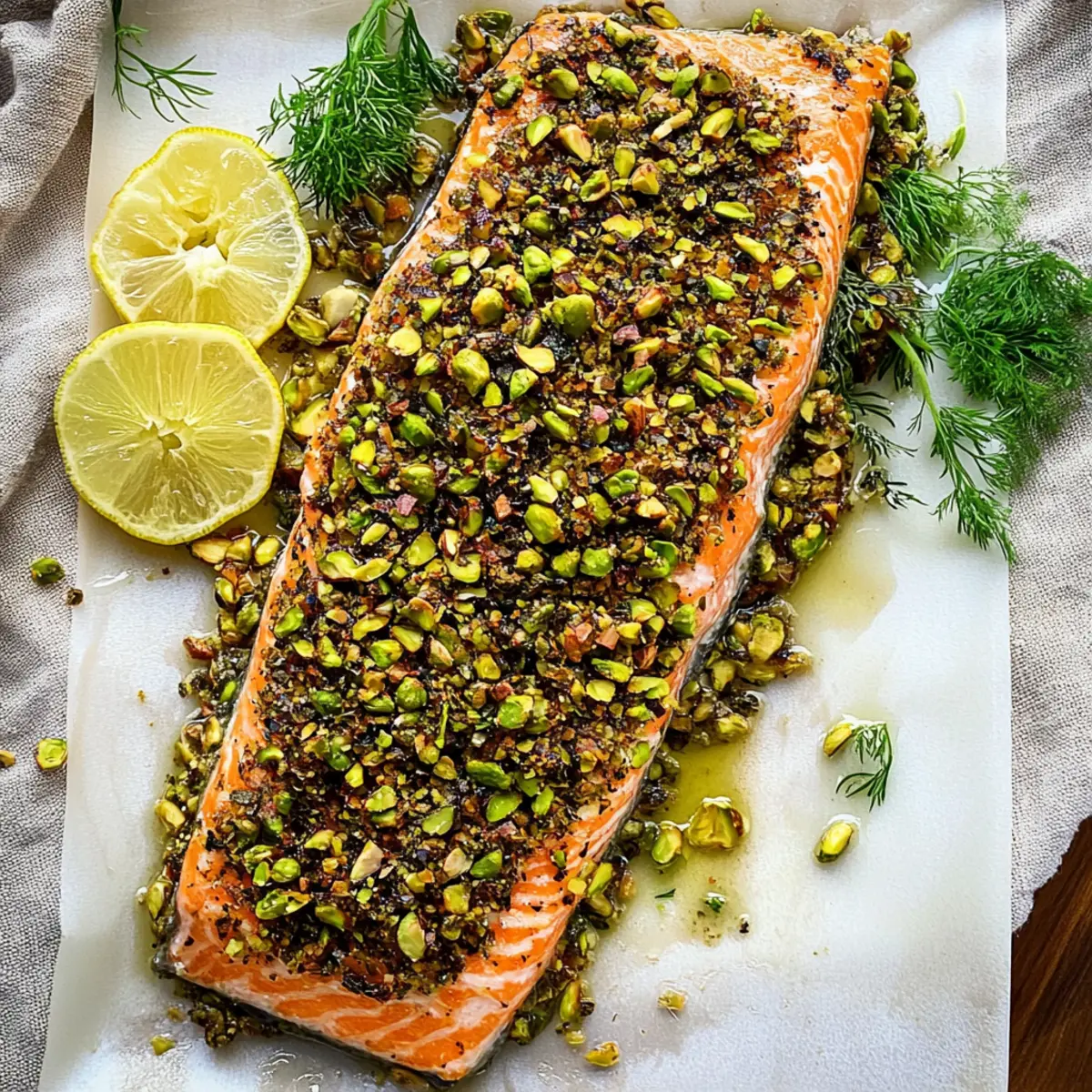 Pistachio-Crusted Salmon: A Crunchy Twist on Dinner Delight