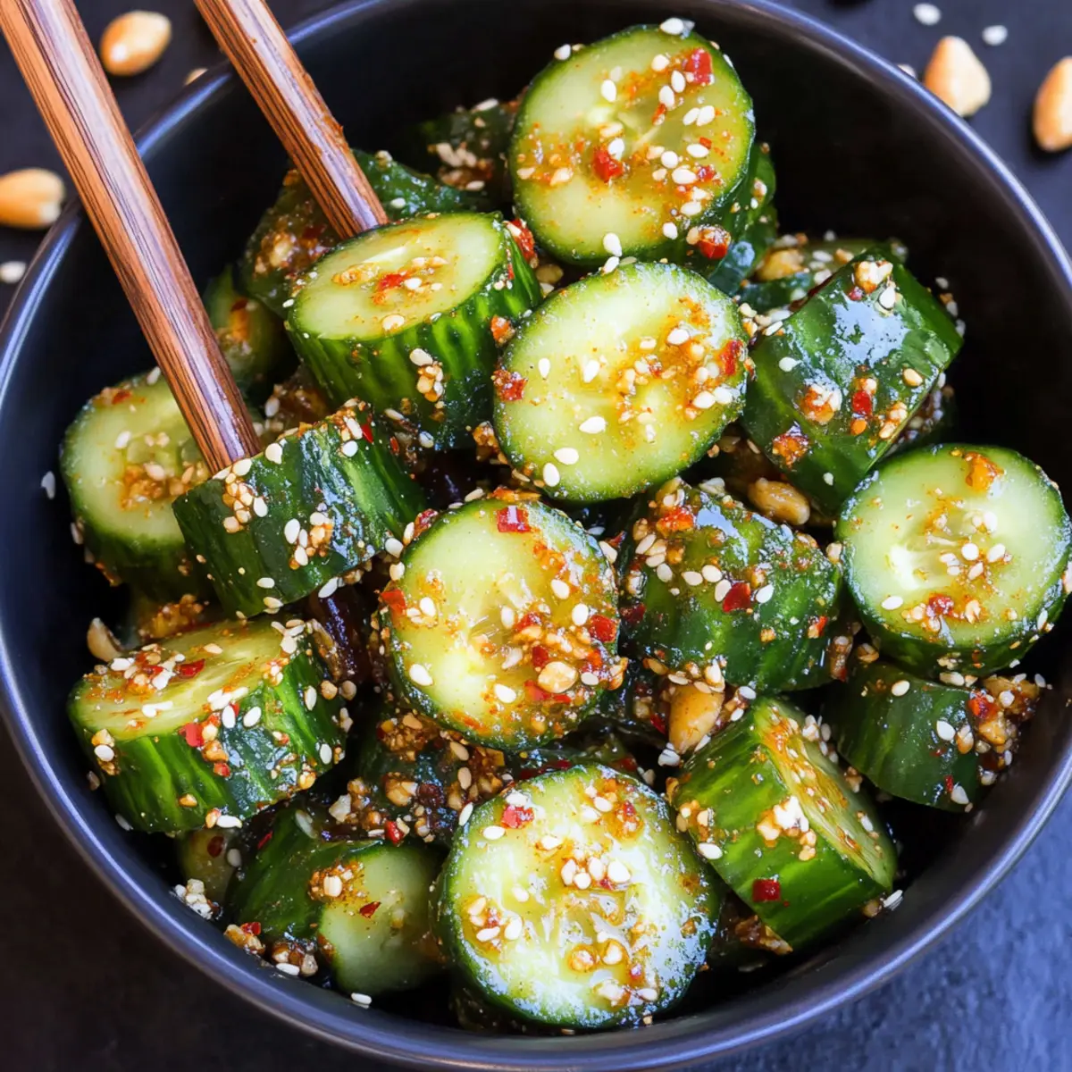 Fresh and Crunchy Asian Cucumber Salad in Just 5 Minutes