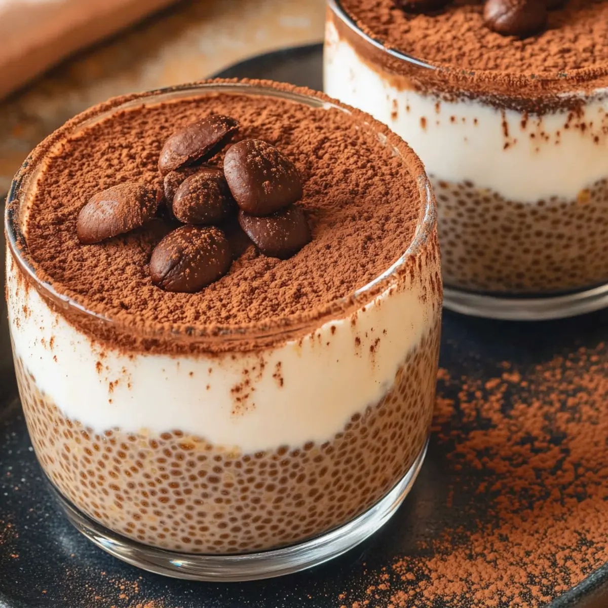 Silky Tiramisu Chia Pudding with Greek Yogurt Bliss