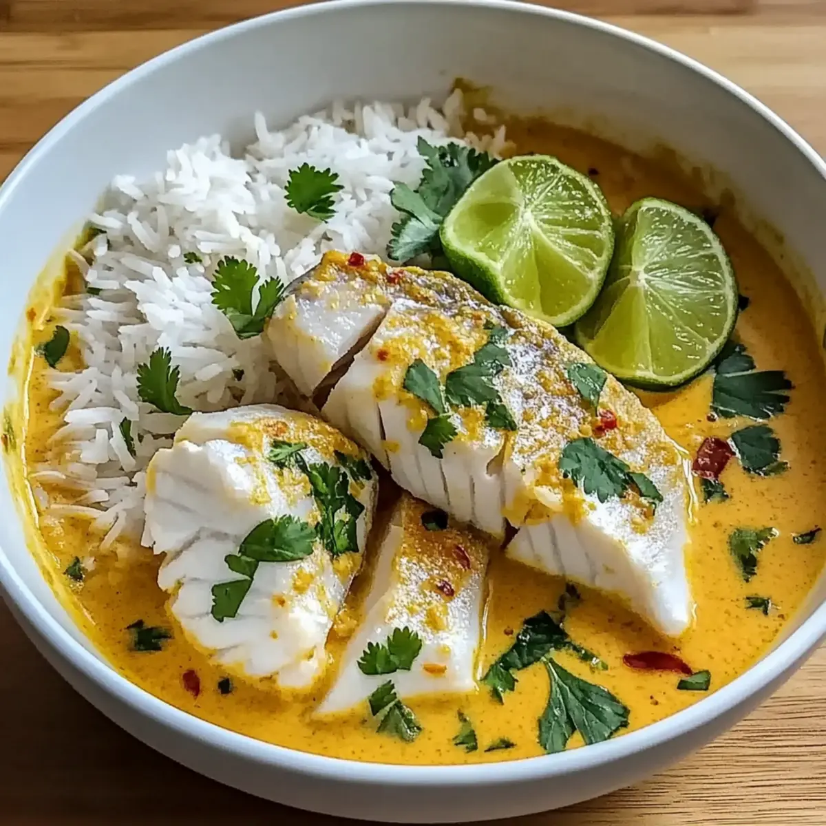 Coconut Lime Fish Curry with Jasmine Rice: A Tropical Delight