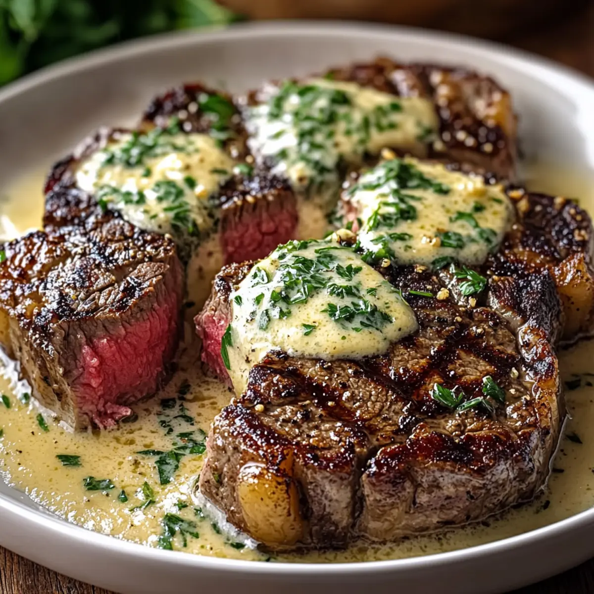Garlic Butter Steak With Parmesan Cream Sauce Bliss