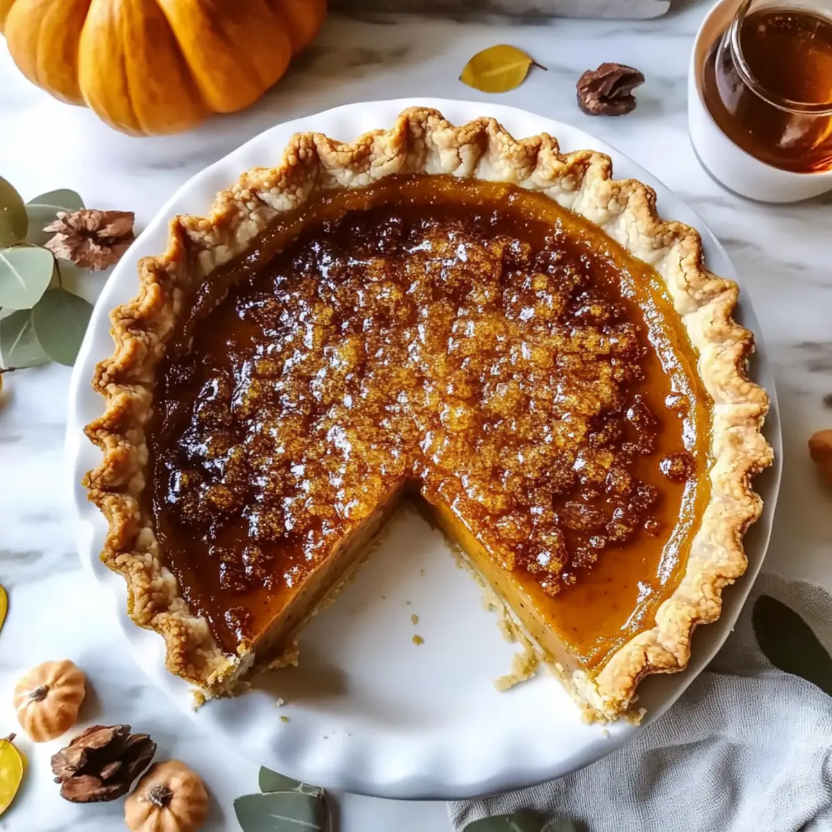 Decadent Bourbon Brûlée Pumpkin Pie to Wow Your Guests