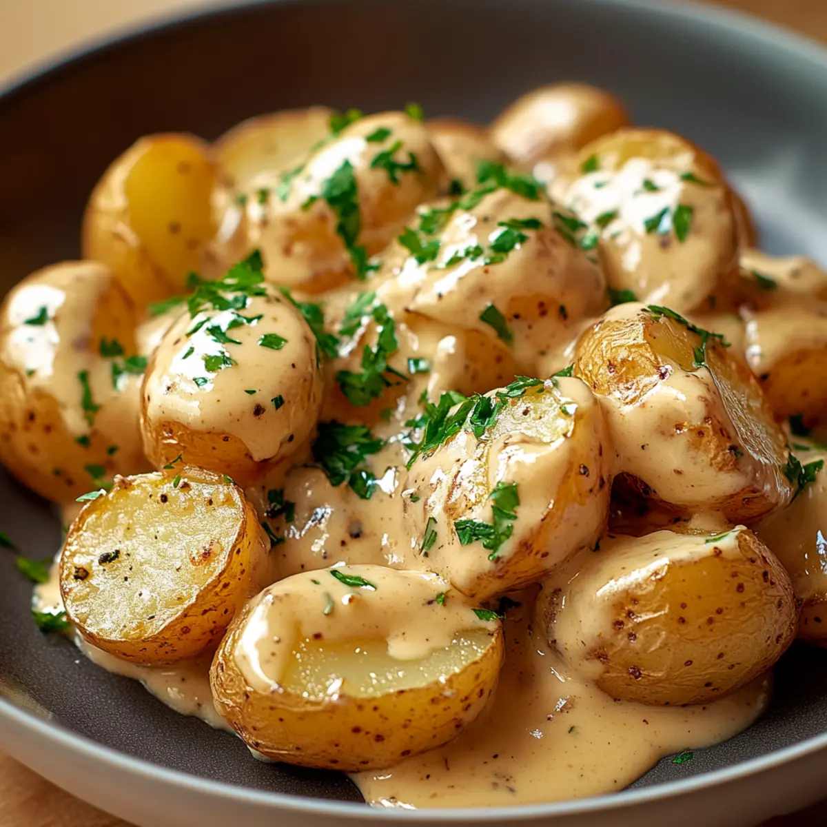 Creamy Garlic Sauce Baby Potatoes: A Cozy Side Dish Delight