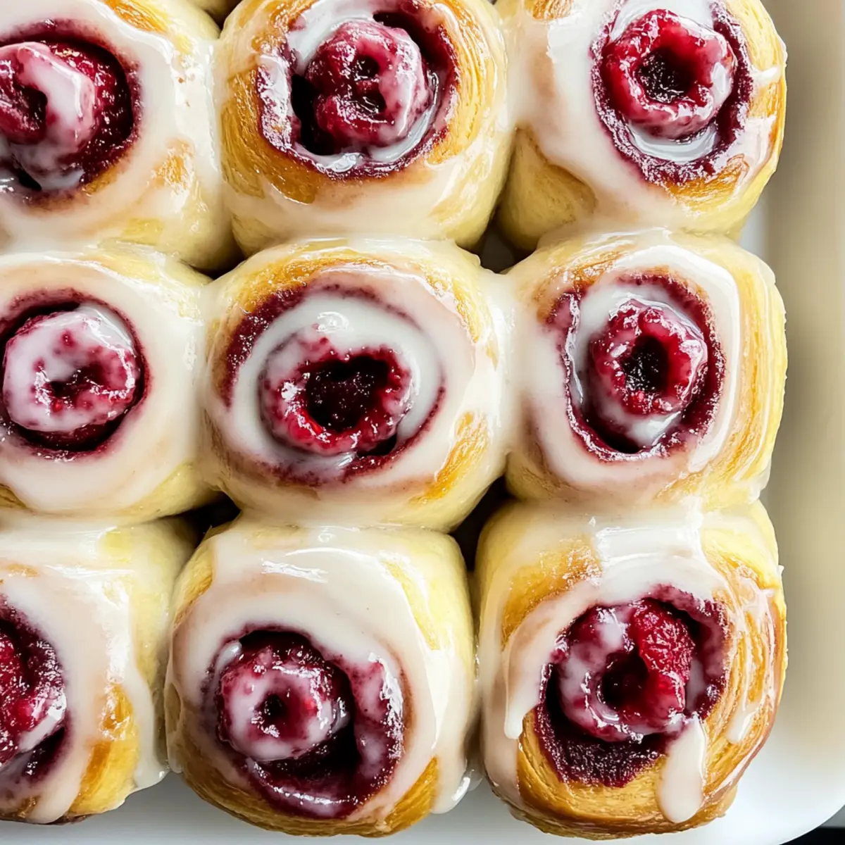 Raspberry Cinnamon Rolls with Lemon Glaze for a Perfect Morning