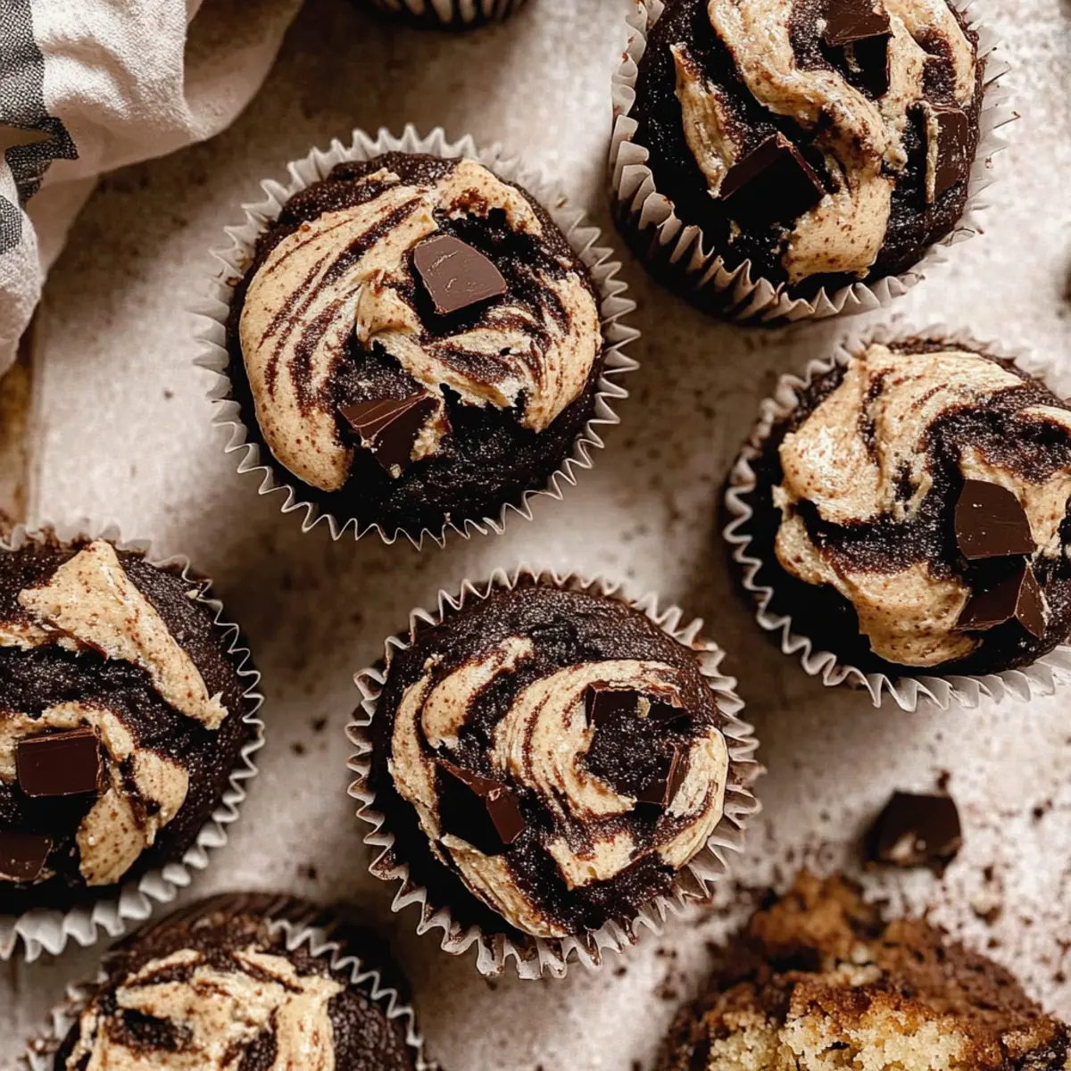 Decadent Chocolate Almond Butter Swirl Muffins to Savor