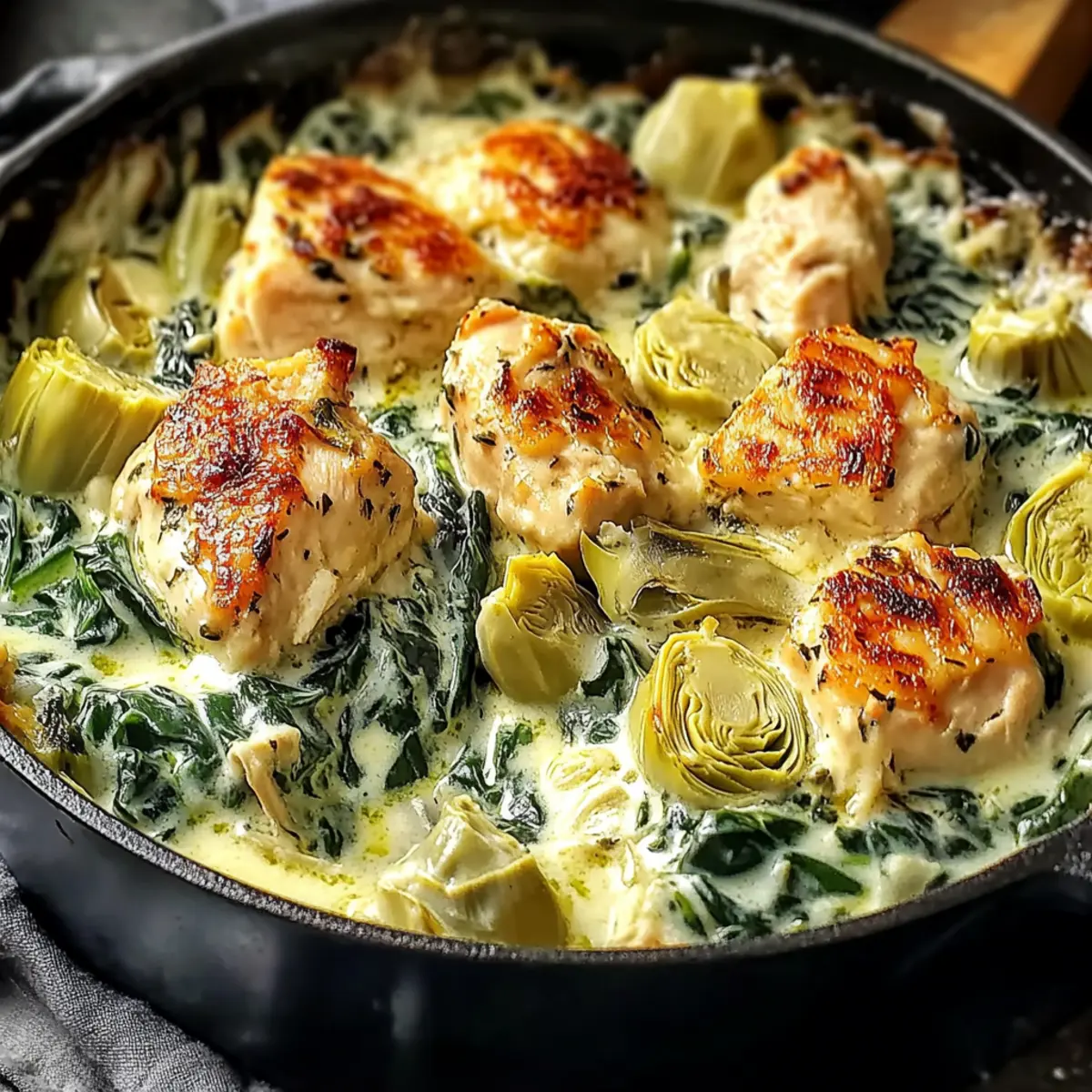 High-Protein Spinach and Artichoke Chicken Casserole Bliss