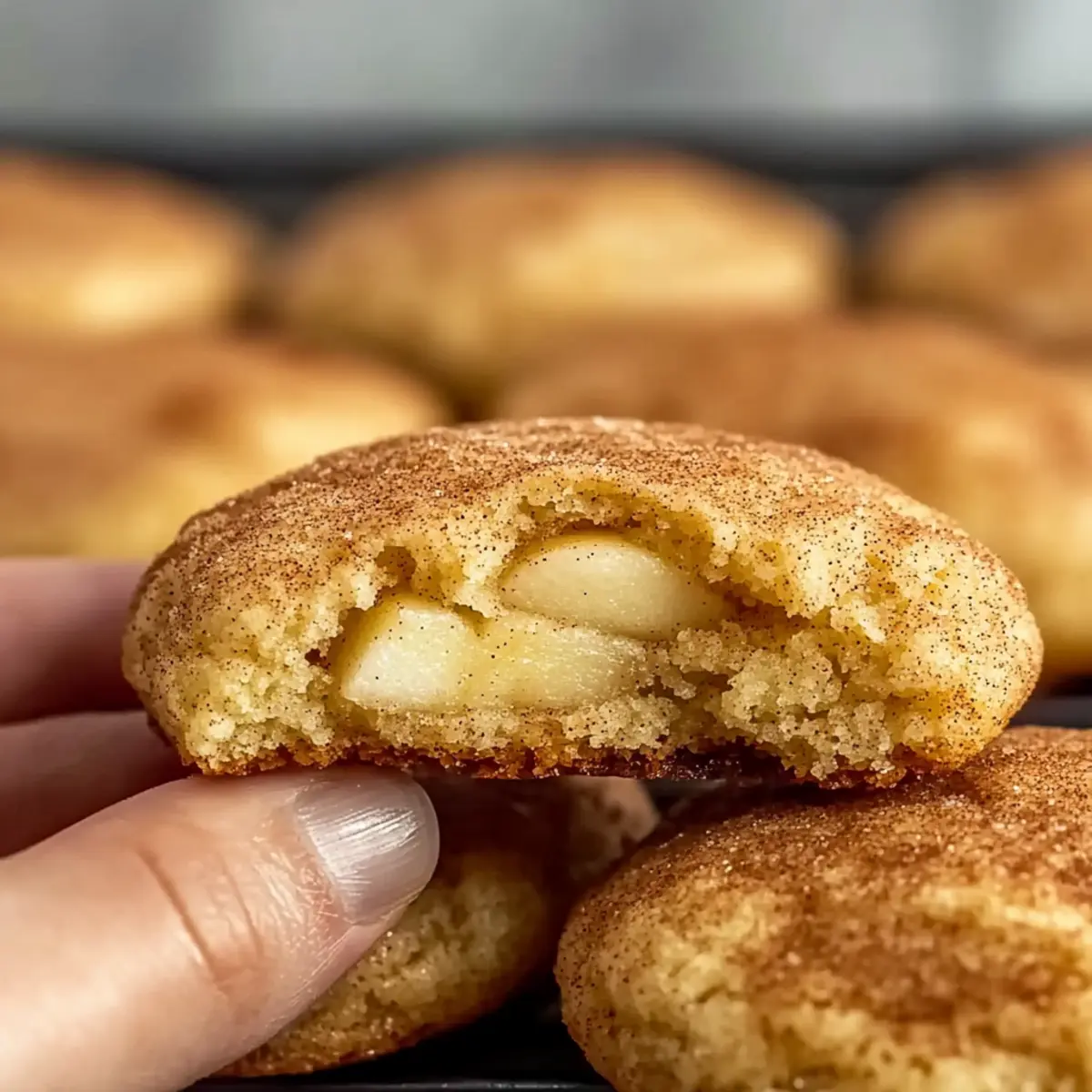 Warm and Chewy Spiced Apple Cinnamon Snickerdoodle Cookies