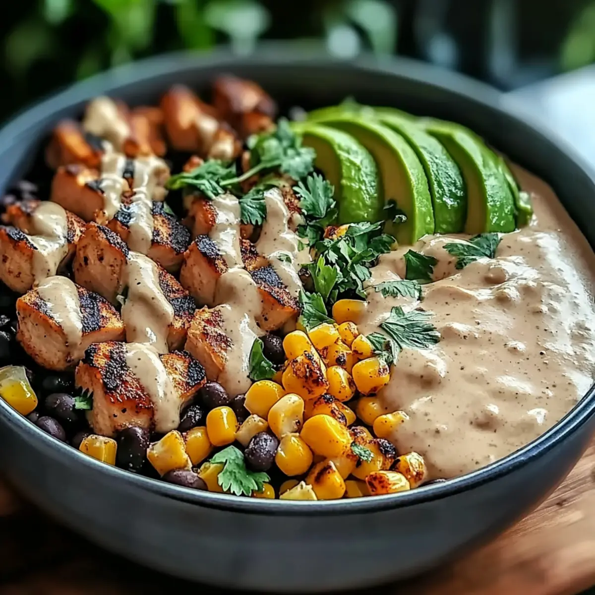 Savory Chipotle Chicken Bowl with Creamy Sauce Delight