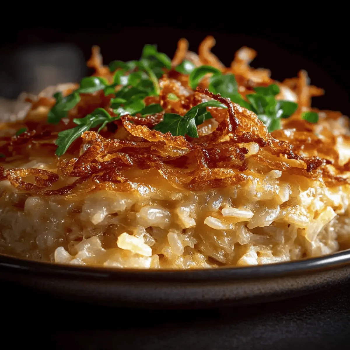 Cozy French Onion Chicken Rice Casserole for Comfort Lovers