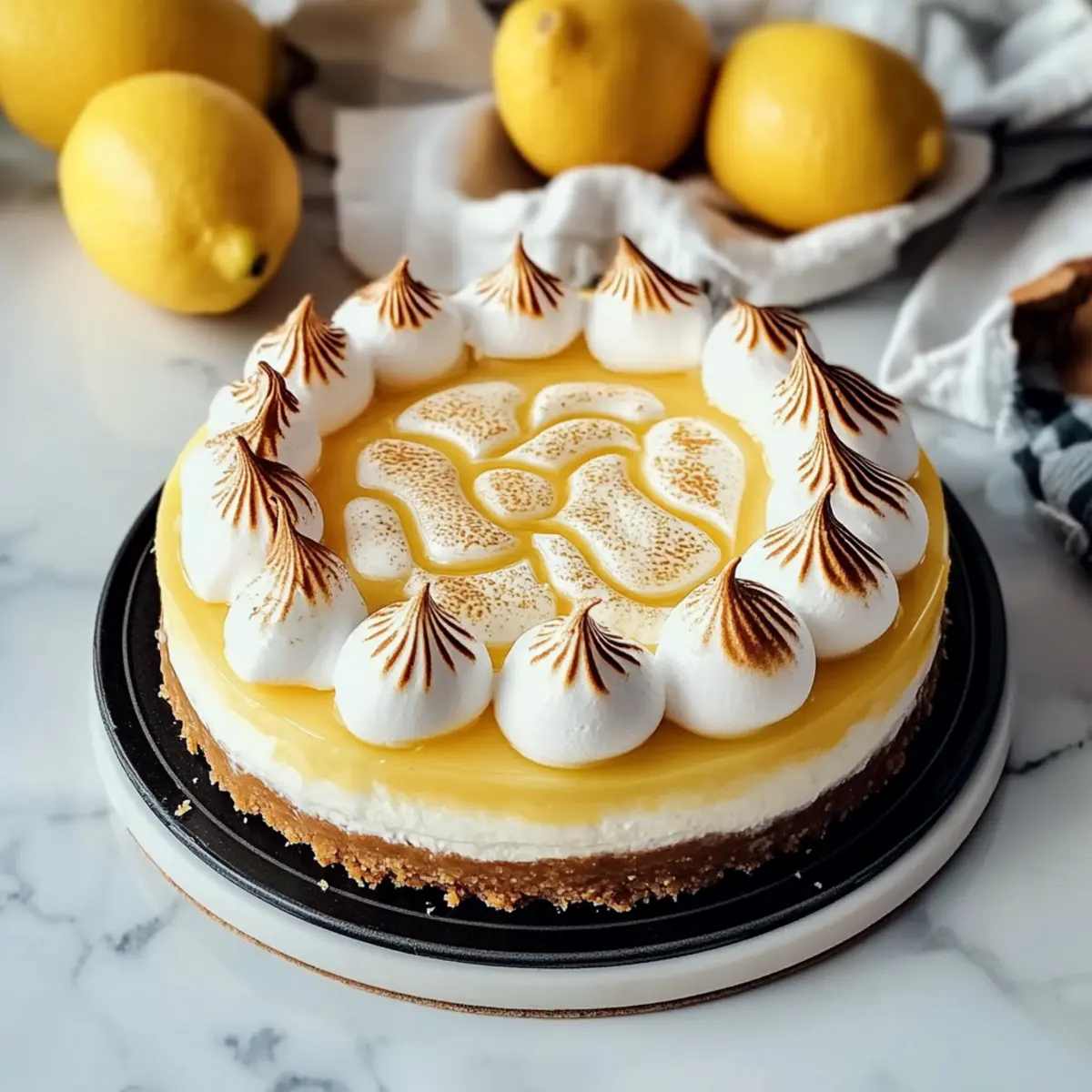 Triple Lemon Meringue Cheesecake: Zesty, Creamy Bliss