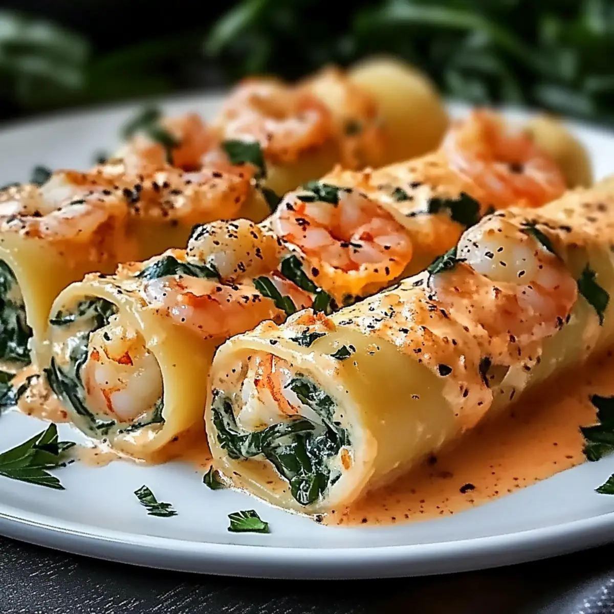 Delicious Shrimp & Spinach Stuffed Pasta Rolls for Cozy Dinners